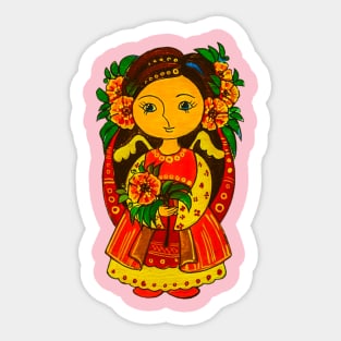 Ukraine angel girl decor Sticker